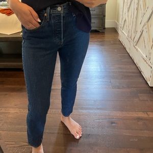 Levi’s 501 skinny jeans dark wash denim